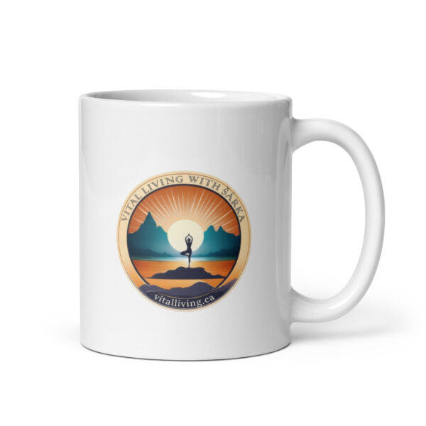 White glossy mug